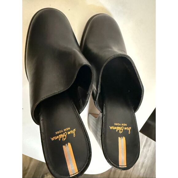 Sam Edelman Women's Shiloh Leather Block Heel Platform Clogs Black Size 7 NWT - Picture 3 of 15